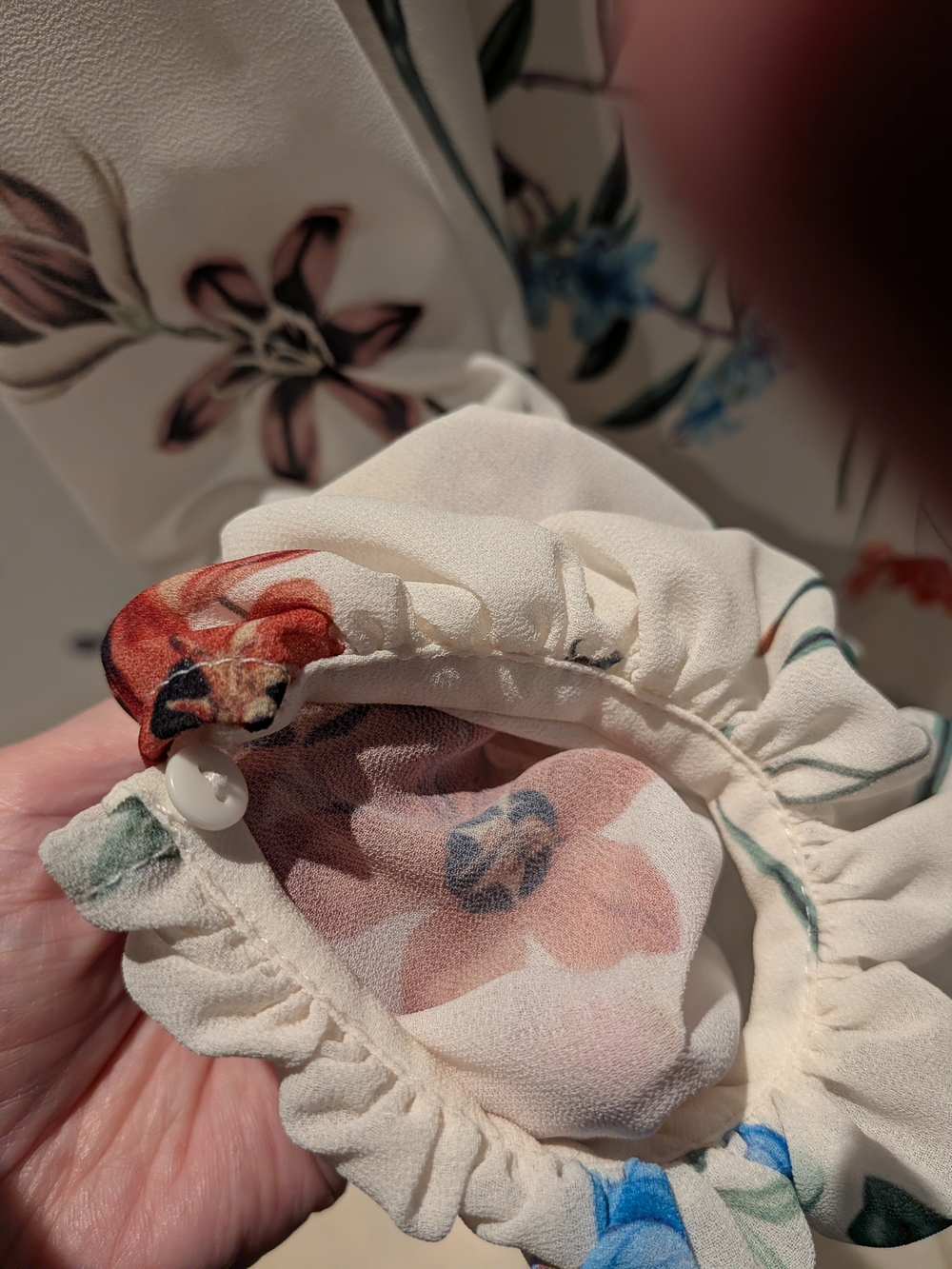 twik Cream Mini Dress with Multicolor Floral Print - Picture 5 of 8